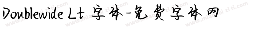 Doublewide Lt 字体字体转换
